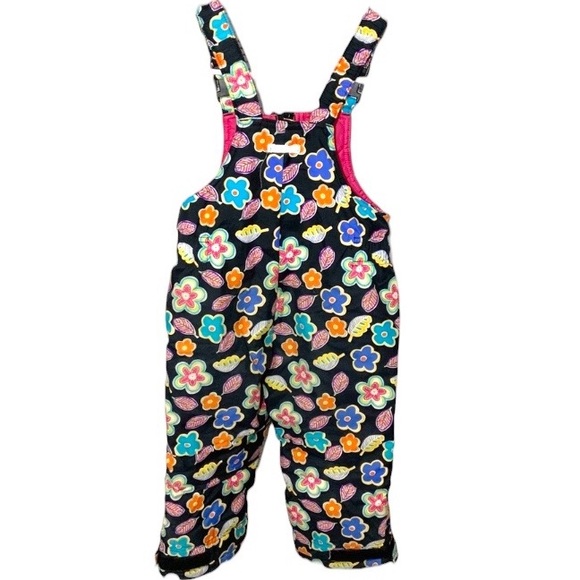 HANNA ANDERSSON Floral Far & Near Snow Bib / Snow Pants size 2 Toddler (80cm) - Picture 2 of 16